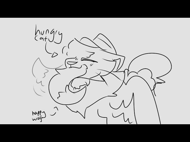 cat eat dog world (vore animation)