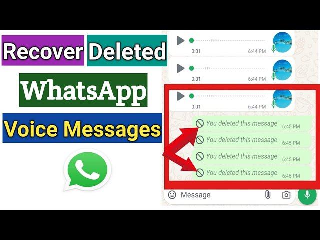 How To Restore Deleted Voice Messages in WhatsApp