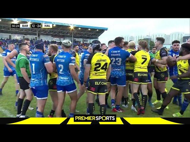 It all KICKED OFF! 2 red cards and a yellow card from Barrow and Halifax fight! | Rugby League