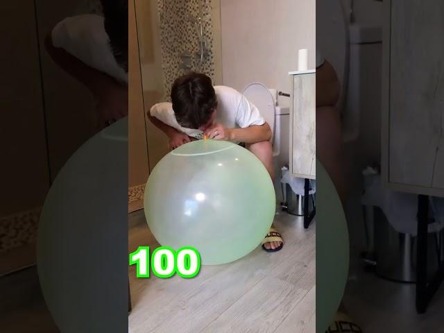 How many pumps does it take for a Wubble Bubble Ball to blow up?