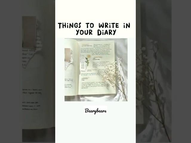 things to write in your diary to make it more aesthetic (part 1)