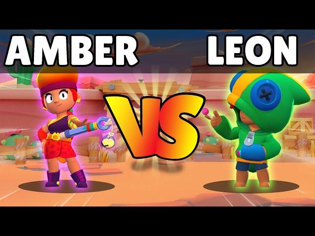 LEON 1vs1 AMBER - Best Legendary Battle ***Brawl Stars***