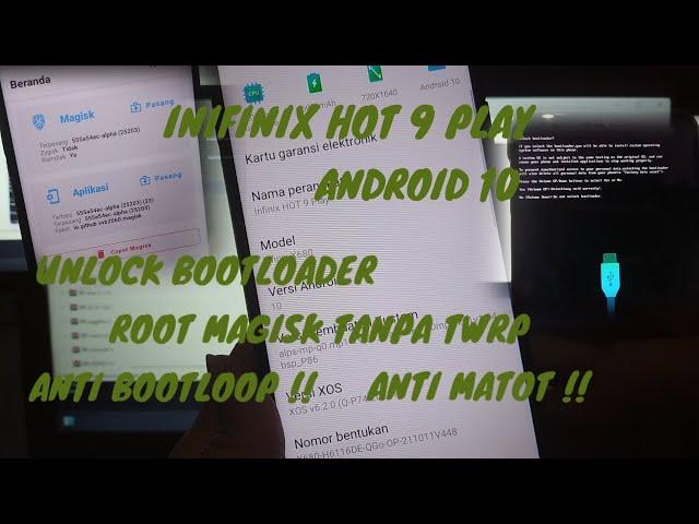 CARA UNLOCK BOOTLOADER | ROOT MAGISK TANPA TWRP | INFINIX HOT 9 PLAY | ANDROID 10