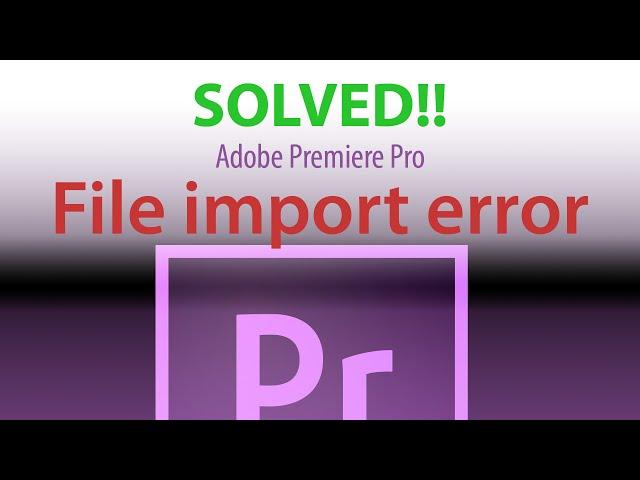 Adobe Premiere  MOV import issue fix