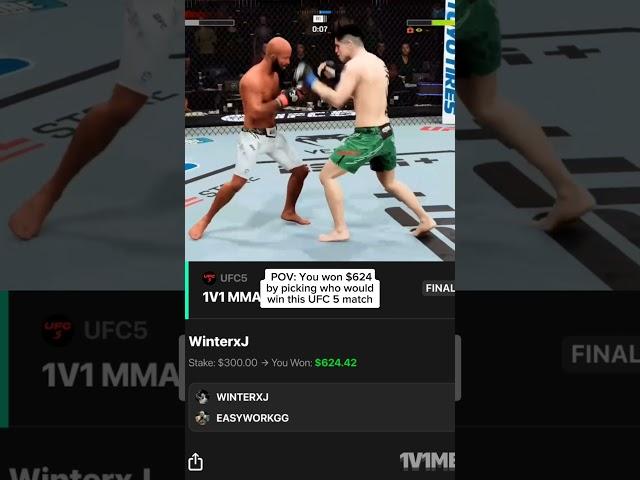 I PUT $300 ON A UFC VIDEO GAME FIGHT 