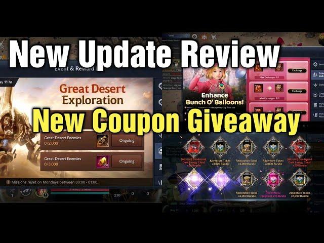 Black Desert Mobile New Update , Lucky Shop & New Coupons Giveaway!