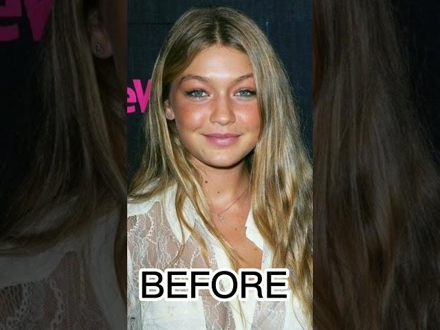 GIGI HADID BEFORE AFTER WITHOUT MAKEUP SURGERY SHORTS 2023