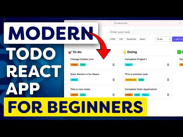 Build Modern Todo app for React Beginners