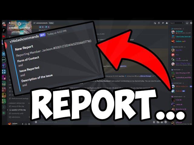 [NEW] - How to make a REPORT COMMAND for your discord bot! || Discord.js V14