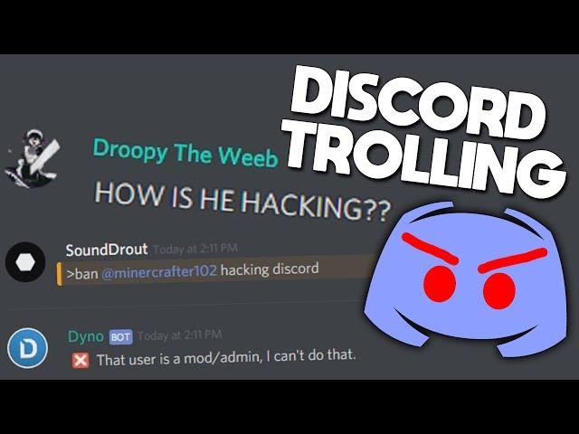 "HACKING" MY OWN DISCORD SERVER! (Funny Trolling)