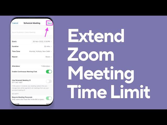 How To Extend Zoom Meeting Time Limit 2024 | Increase Zoom Meeting More Than 40 Minutes | Zoom App