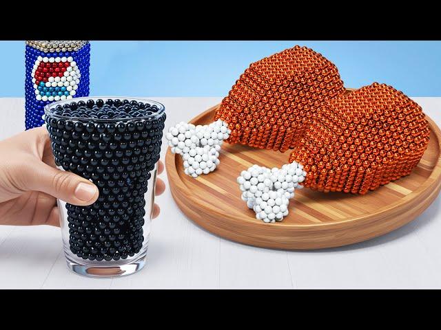 FAST FOOD Chicken from Magnetic Balls Satisfying ASMR & Best Of Magnet Cooking Compilation