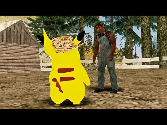 CJ Y PIKACHU SE MUDAN AL CAMPO | Gta San Andreas (Loquendo)