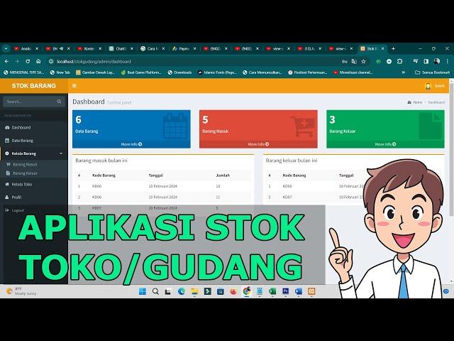 APLIKASI STOK TOKO/GUDANG BERBASIS WEBSITE - FULL SOURCE CODE