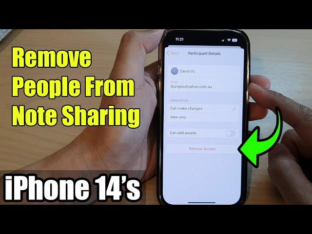 iPhone 14/14 Pro Max: How to Remove People From Note Sharing