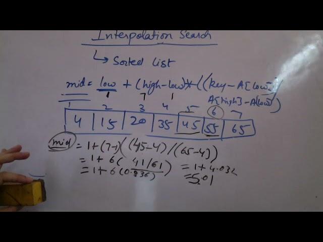 DS 1.3.2 Interpolation Search Technique + complexity