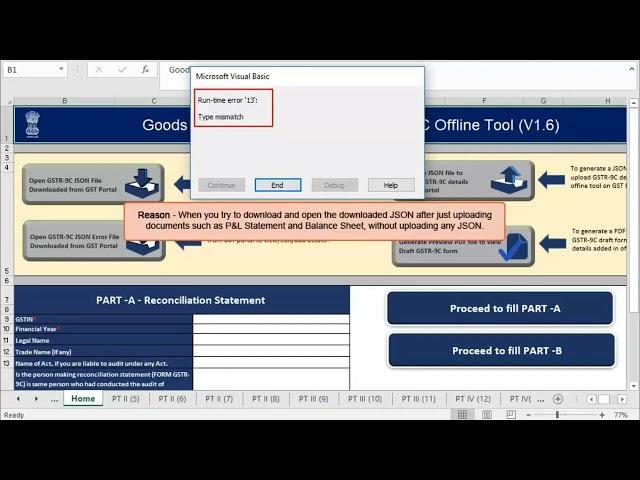 How to resolve Runtime Error in GSTR 9C Offline Tool | Troubleshoot GST Utility Error | GSTR9 and 9C