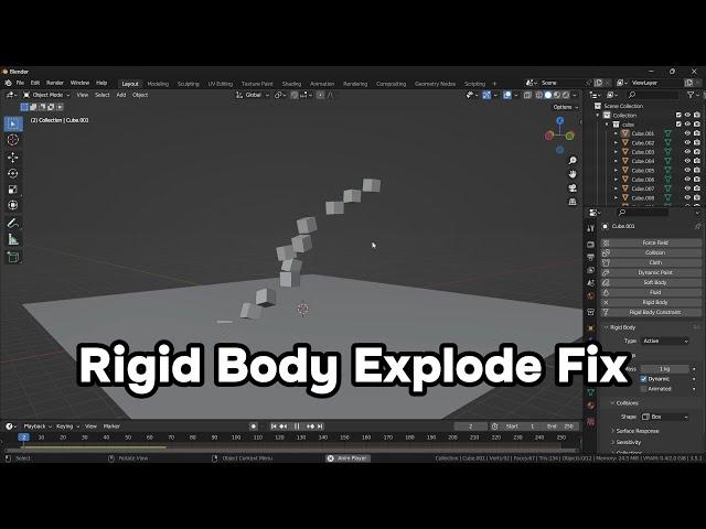 How to fix Rigid body explode in Blender