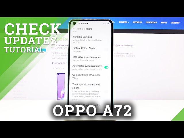 How to Activate Automatic System Updates in OPPO A72 - Manage Android Updates