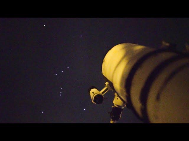 Orion Nebula and Betelgeuse Live View through my Telescope