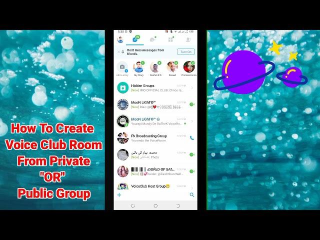 How to Create Voice Club Private Or Public Room  From Group