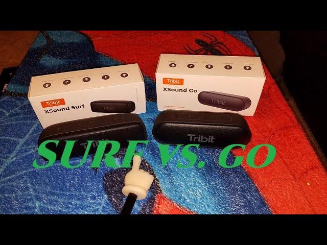 Tribit XSound Surf vs. XSound Go (Upgraded Model) Bluetooth Speaker Sound Comparison.