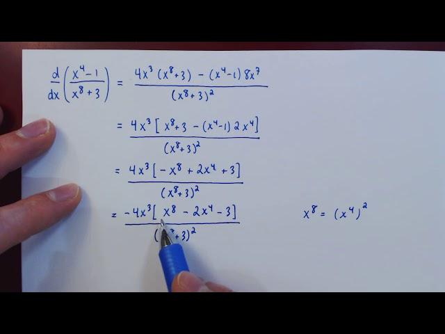 The Quotient Rule - Example 2