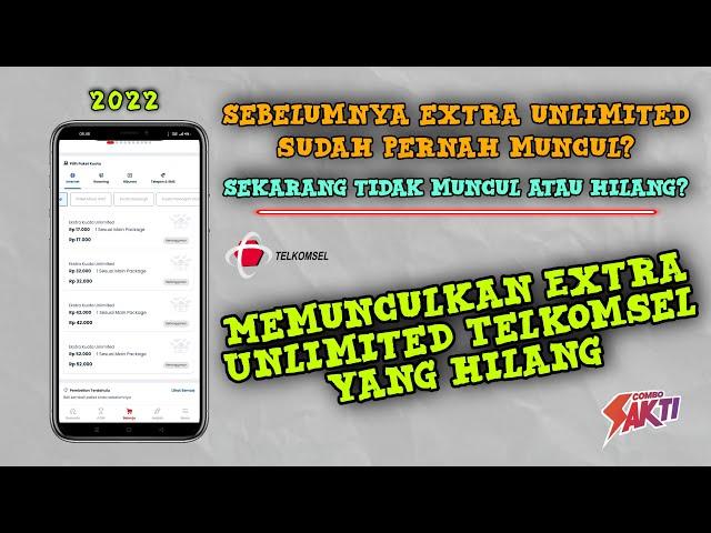 memunculkan paket internet extra unlimited telkomsel yang hilang