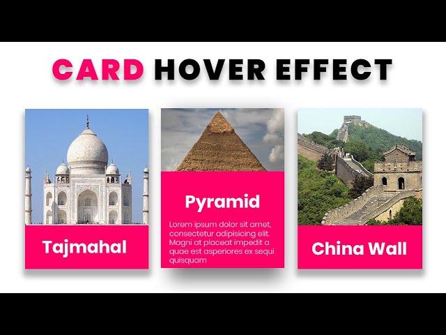 Awesome CSS Card Hover Effects | CSS Image Card Effects | Html & CSS