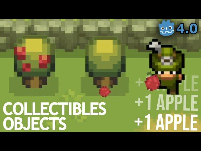 How to Make Collectable Objects in Godot 4 (coins, apples, etc)