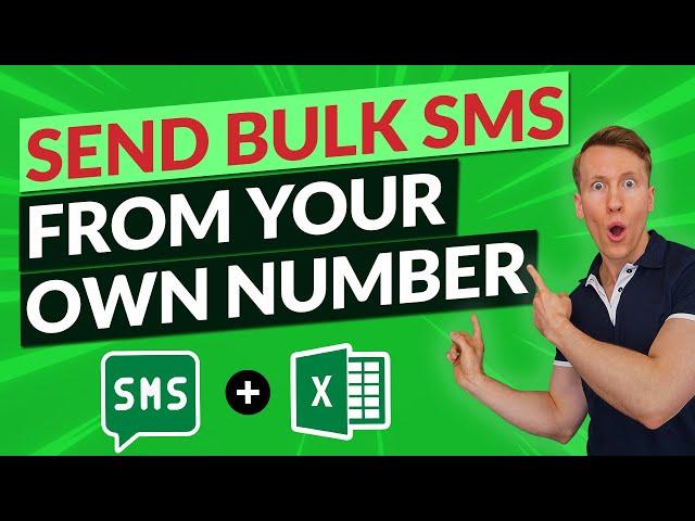 Send BULK SMS From Your OWN Number Using EXCEL [Template]
