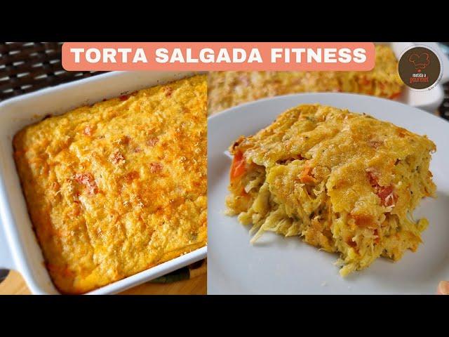 Torta FIT de Frango com massa de tapioca | saudável e rica em proteínas!