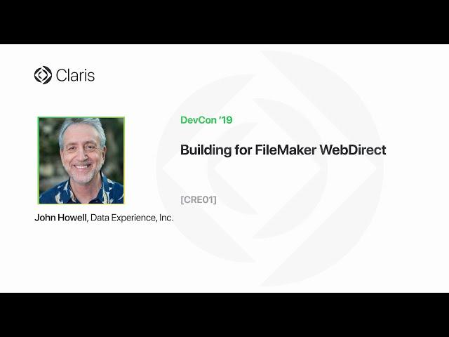 Building for FileMaker WebDirect [CRE01]