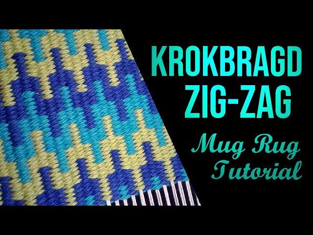 Weave a Krokbragd Zigzag Pattern | Mug Rug Tutorial 7