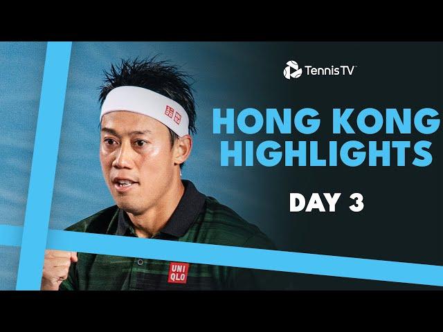 Khachanov vs Nishikori, Fils, Norrie and Sonego In Action | Hong Kong Day 3 Highlights