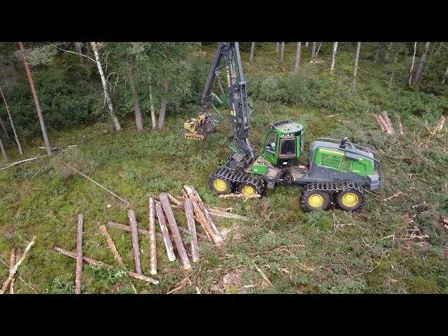 Slutavverkning med John Deere 1270G och 1910G i Attsjö