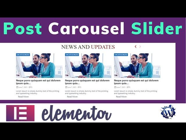 How To Create Post Carousel Slider for Elementor | WordPress Tutorials 2021