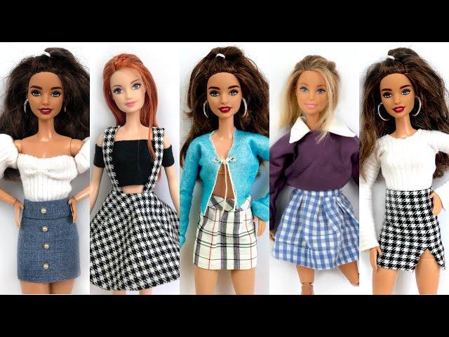DIY 10 BARBIE IDEAS NO SEW NO GLUE | DIY Miniature Ideas for Barbie | Barbie Doll Clothes