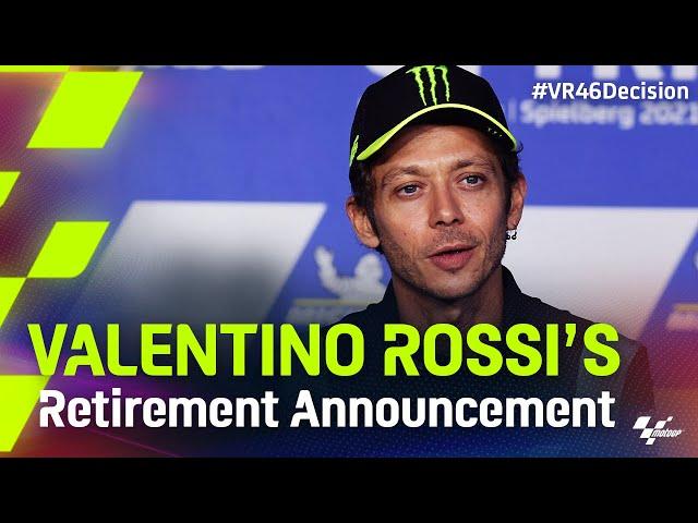 Valentino Rossi is retiring 