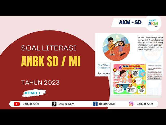 Soal ANBK SD/MI Tahun 2023 / Soal AKM Literasi Kelas 5 SD lengkap Pembahasan dan Kunci jawaban