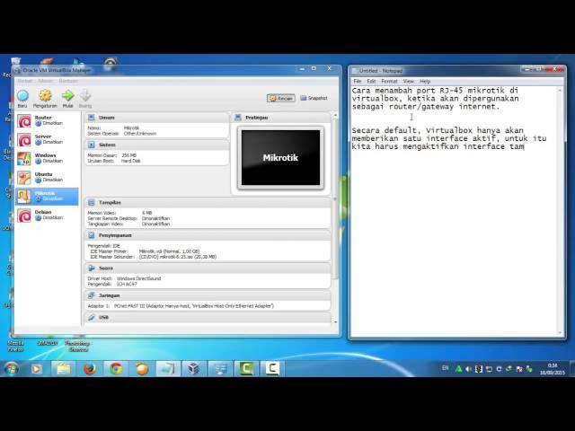 Cara menambah port interface mikrotik di virtualbox