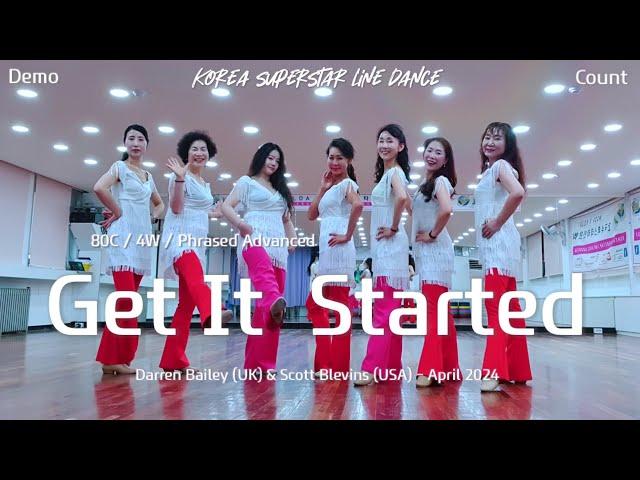 Get It Started Linedance Demo & Count 상급레벨 작품 | KSLDA 한국슈퍼스타라인댄스교육협회 협회장 송영순