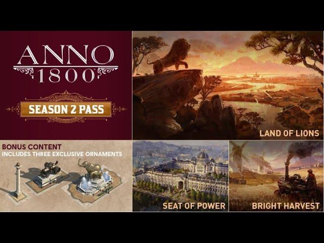 ANNO 1800 SEASON PASS 2 ANNOUNCED || What's New 2020 | Content DLCs | Overview | Africa & Palace