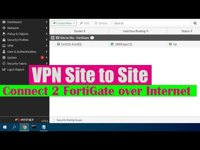 How to configure VPN site to site on Fortigate