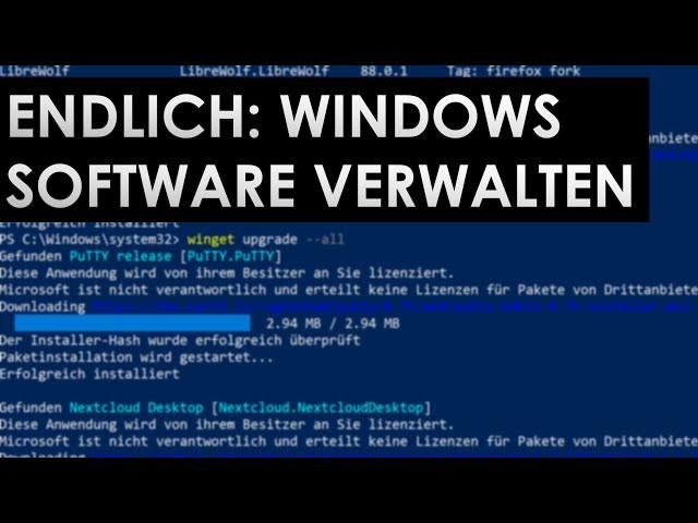 Endlich: Microsoft WinGet ermöglicht automatische Software Updates und Installationen