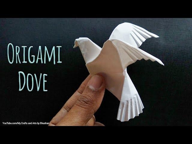 Tutorial on Origami Dove  or Pigeon || How to make an origami bird easily