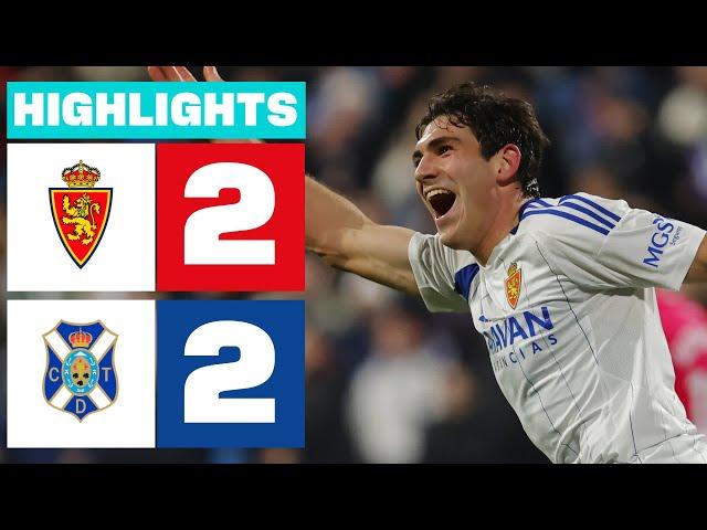 REAL ZARAGOZA 2 - 2 CD TENERIFE I RESUMEN LALIGA HYPERMOTION