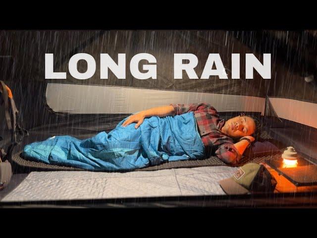 Long Heavy Rain Camping || Solo Camping in Very Long Rain