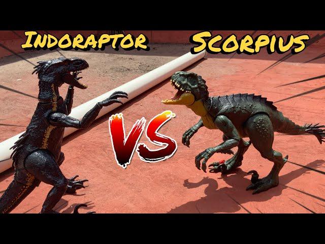 INDORAPTOR VS SCORPIUS REX / STOP MOTION. Toy Movie. Jurassic World Camp Cretacueous.