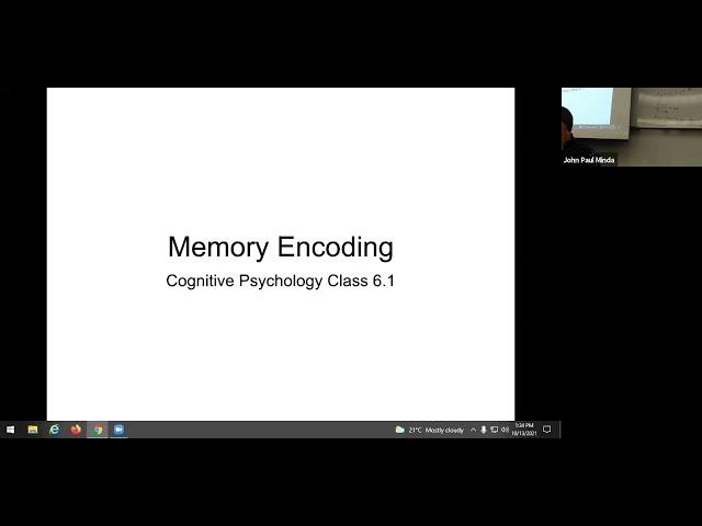 Lecture 6.1 Memory: Encoding